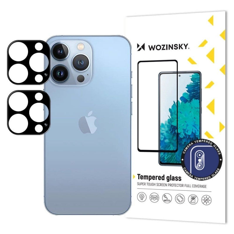Película Protetora de Câmera Traseira WZK para Apple iPhone 17, Vidro Temperado, Conjunto de 2 peças, Preta