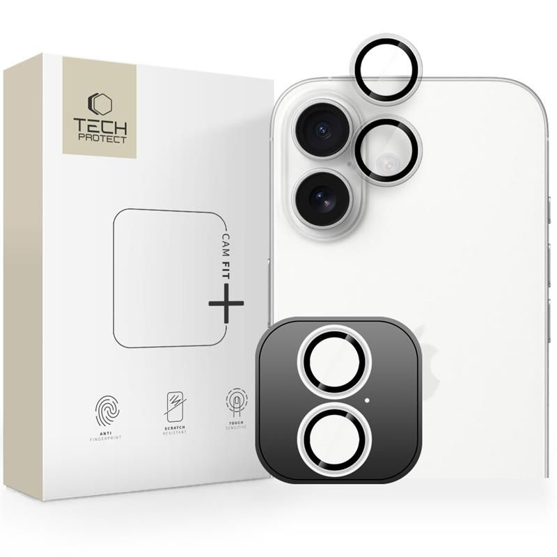 Película Protetora para Câmera Traseira Tech-Protect CamRing Fit+ para Apple iPhone 17, Vidro Temperado, Transparente