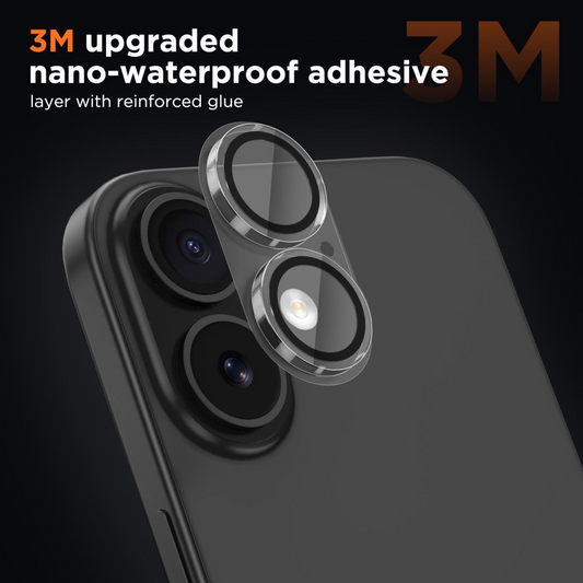 Película Protetora para Câmera Traseira Tech-Protect CamFull Fit+ para Apple iPhone 17, Vidro Temperado, Fosco Transparente