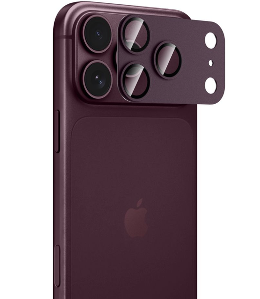 Película protetora para Câmara Traseira Tech-Protect CamFull Fit+ para Apple iPhone 18 Pro, Vidro Temperado, Vinho