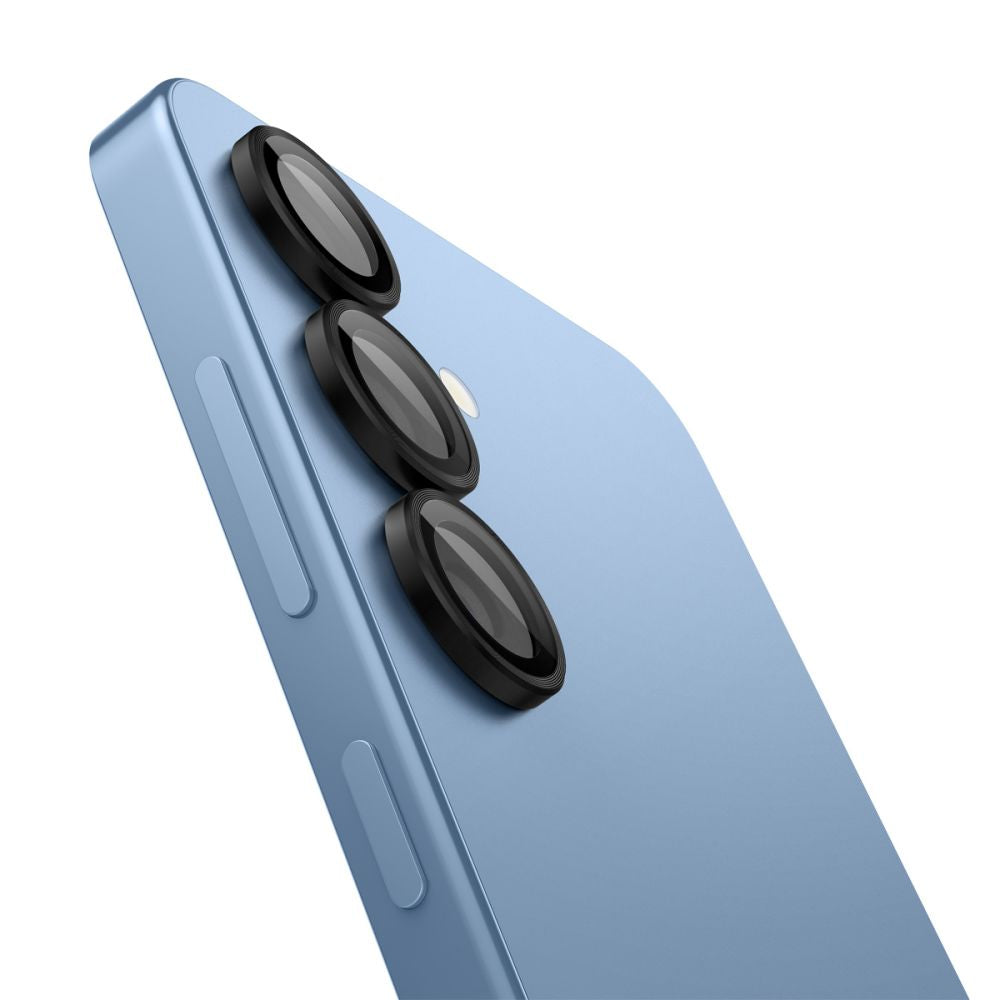 Película Protetora de Câmera Traseira Spigen GlastR EZ FIT Optik Pro HD para Samsung Galaxy S25 S931, Vidro Temperado, Conjunto de 2 peças, Preta AGL09092