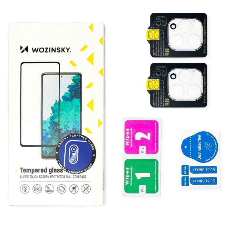 Película Protetora de Câmera Traseira WZK para Apple iPhone 17, Vidro Temperado, Conjunto de 2 peças, Preta
