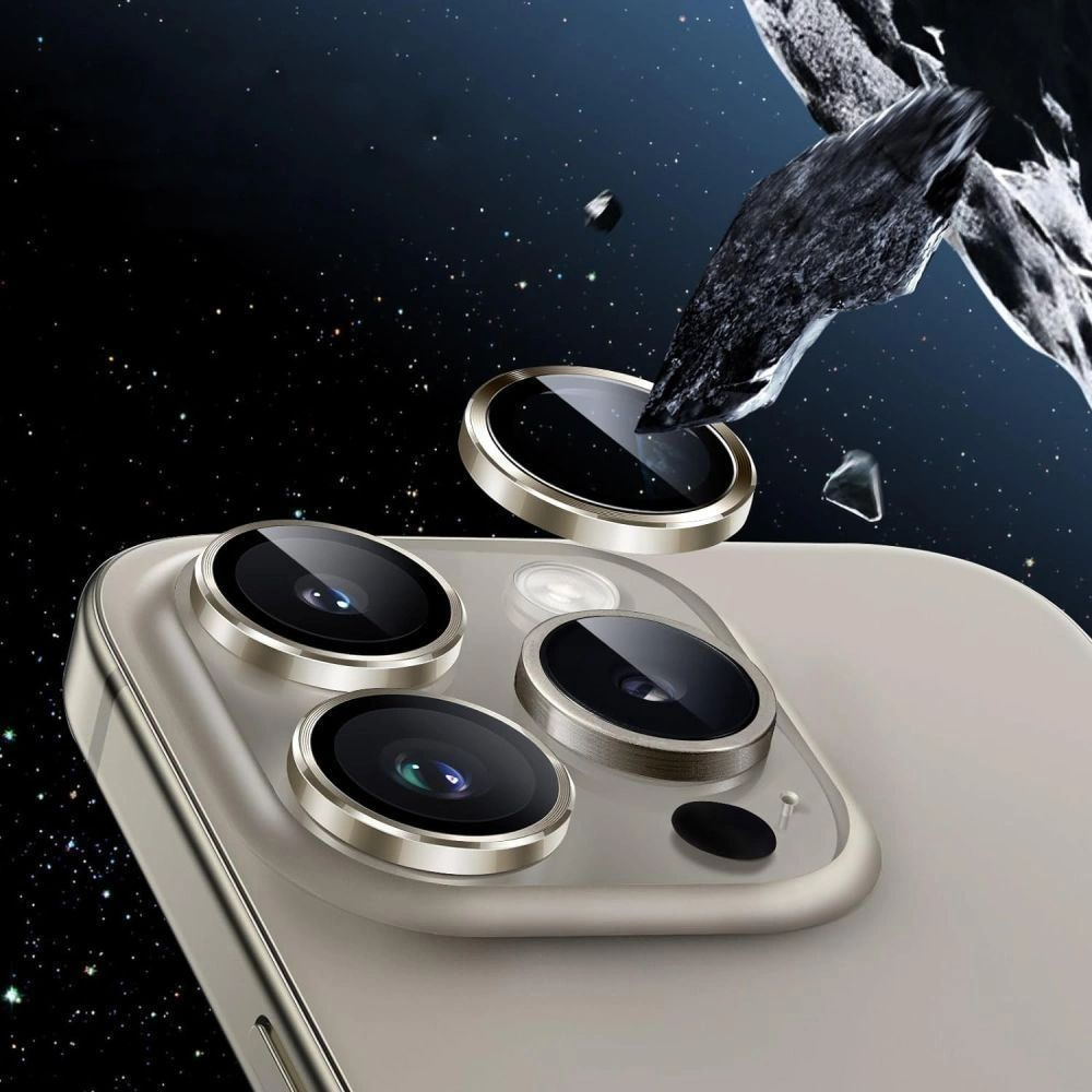 Película Protetora para Câmera Traseira Tech-Protect CamRing Fit+ para Apple iPhone 17 Pro Max / 17 Pro / 16 Pro Max, Vidro Temperado, Preta