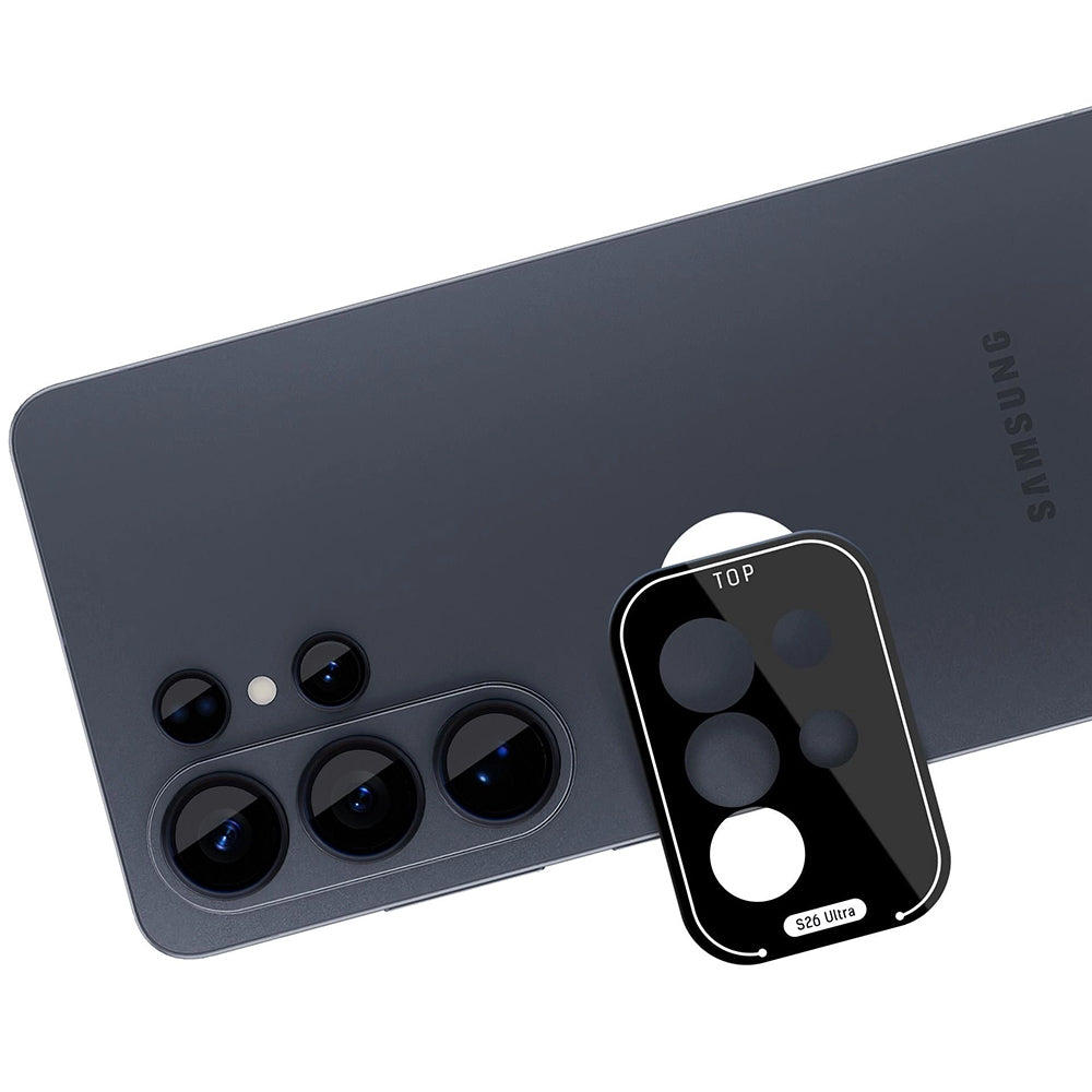 Película Protetora de Câmera Traseira 3MK Protection para Samsung Galaxy S26 Ultra S948, Vidro Temperado, Preta