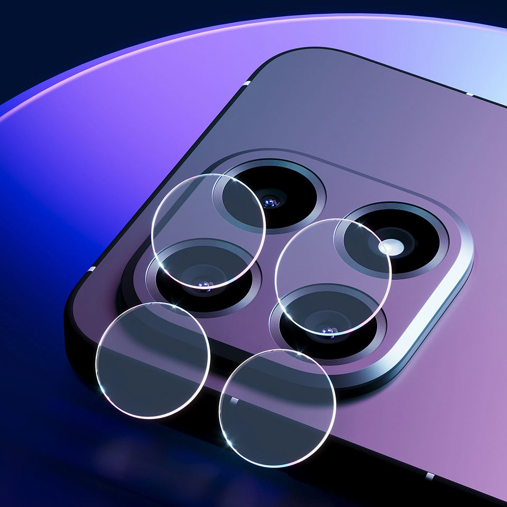 Película Protetora de Câmera Traseira 3MK Protection para Xiaomi Poco F8 Ultra, Vidro Temperado, Conjunto de 4 peças, Transparente