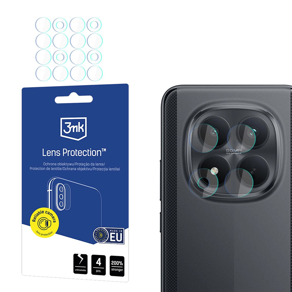 Película protetora para Câmara Traseira 3MK Protection para Xiaomi Poco M8 Pro, Vidro Temperado, Conjunto de 4 peças, Transparente