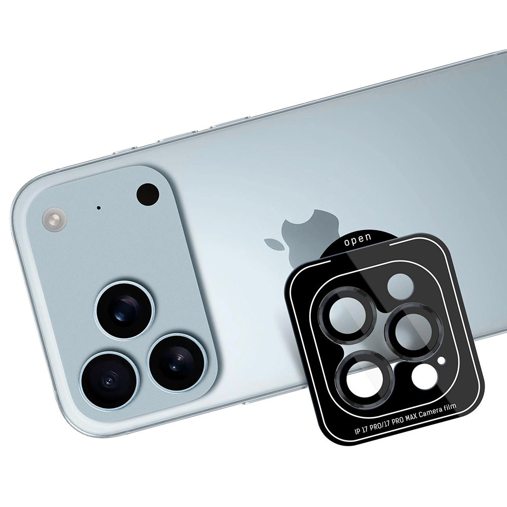 Película Protetora de Câmera Traseira 3MK Protection Pro para Apple iPhone 17 Pro Max / 17 Pro, Vidro Temperado, Preta