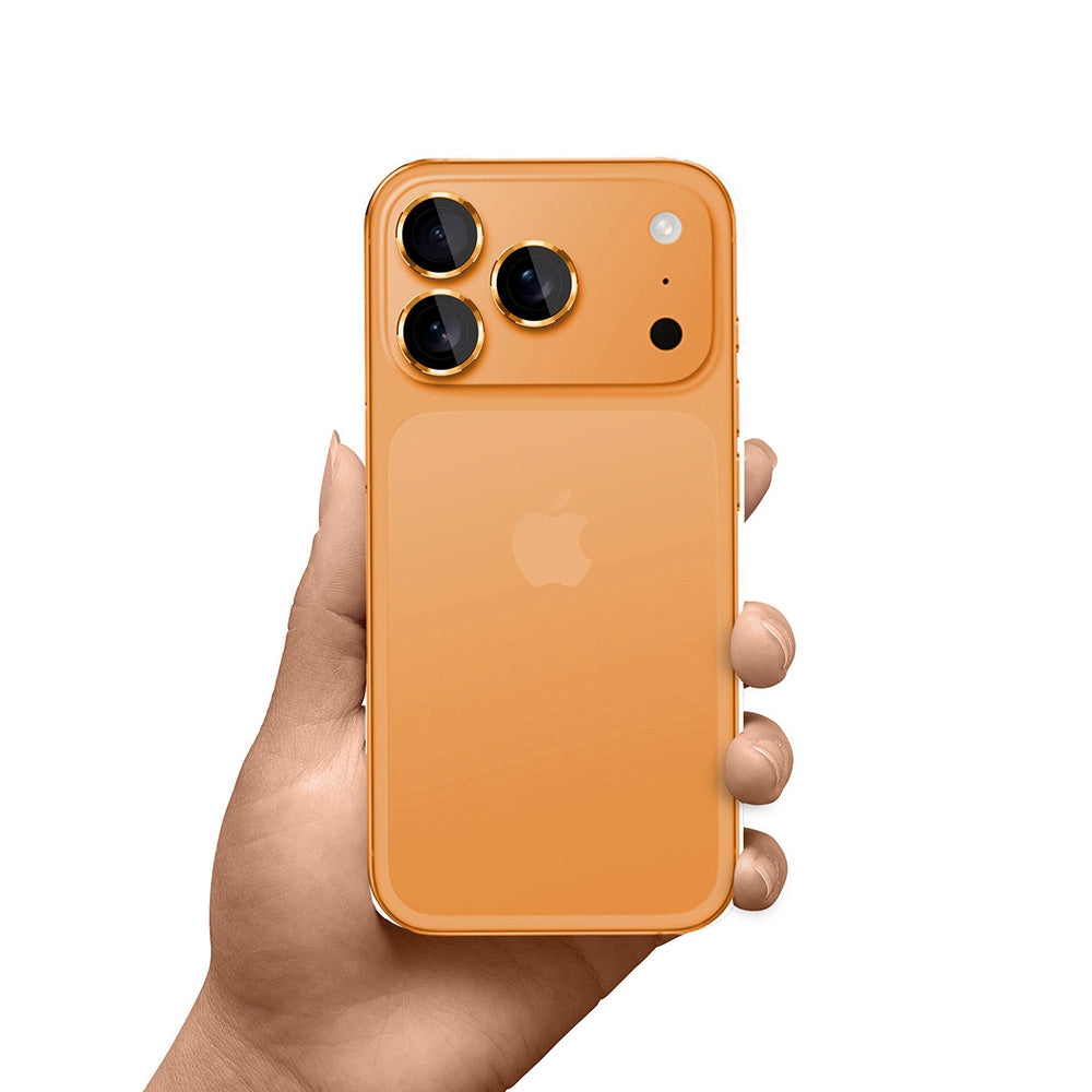 Película Protetora de Câmera Traseira 3MK Protection Pro para Apple iPhone 17 Pro Max / 17 Pro, Vidro Temperado, Laranja