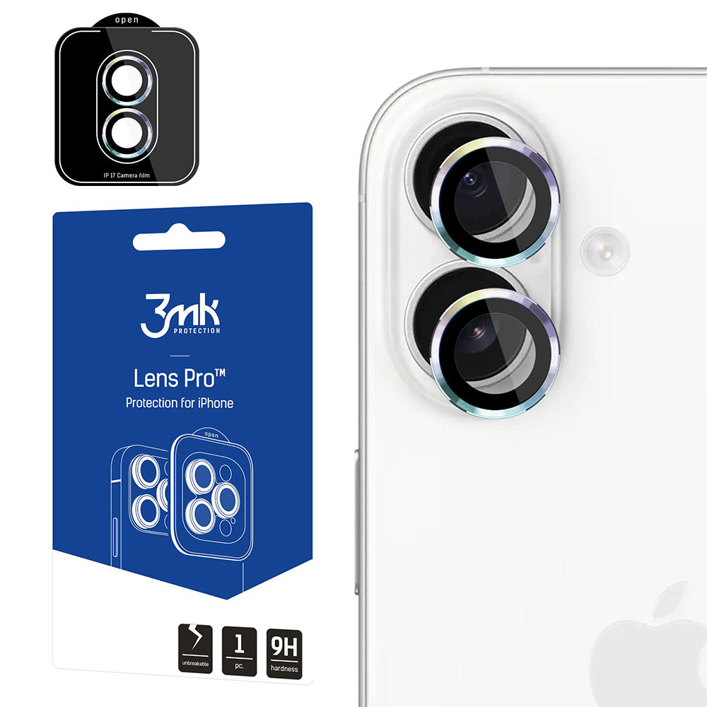 Película Protetora de Câmera Traseira 3MK Protection Pro para Apple iPhone 17, Vidro Temperado, Multicolor