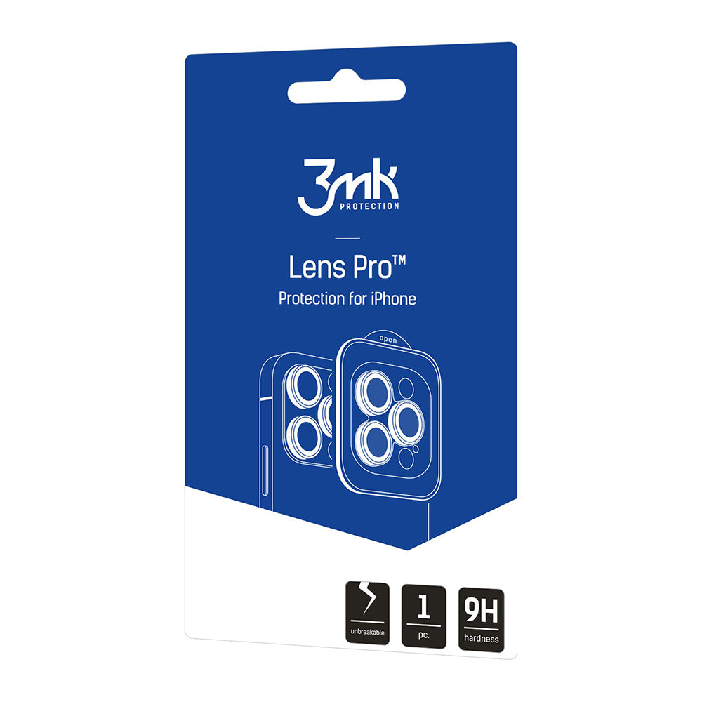 Película protetora para Câmara Traseira 3MK Protection Pro para Apple iPhone 18 Pro / 18 Pro Max, Vidro Temperado, Prateada