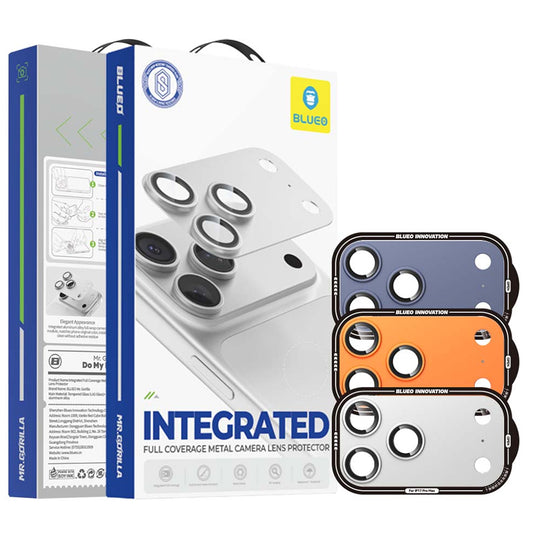 Película de proteção para a câmara traseira Blueo Integrated Metal para Apple iPhone 17 Pro, vidro temperado, azul-escuro