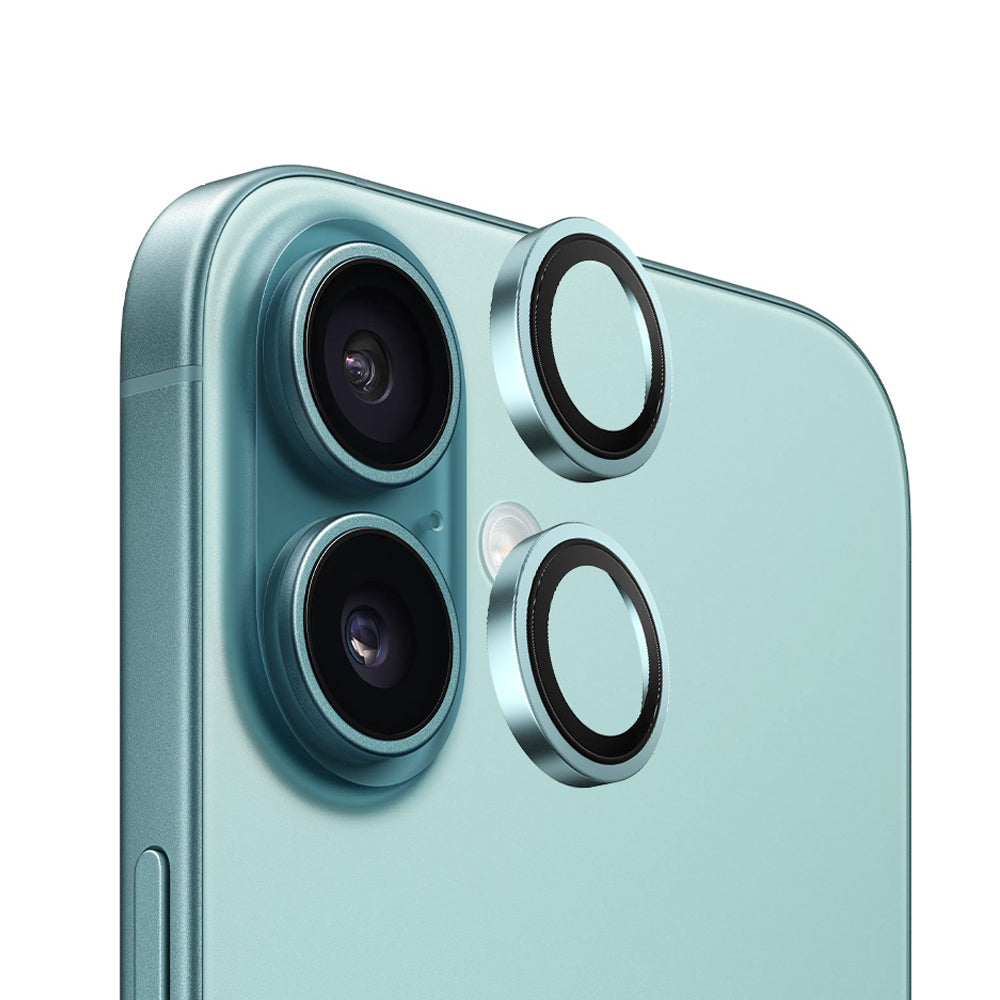 Película protetora para Câmara Traseira Blueo Metal Frame para Apple iPhone 16 Plus / 16, Vidro Temperado, Verde