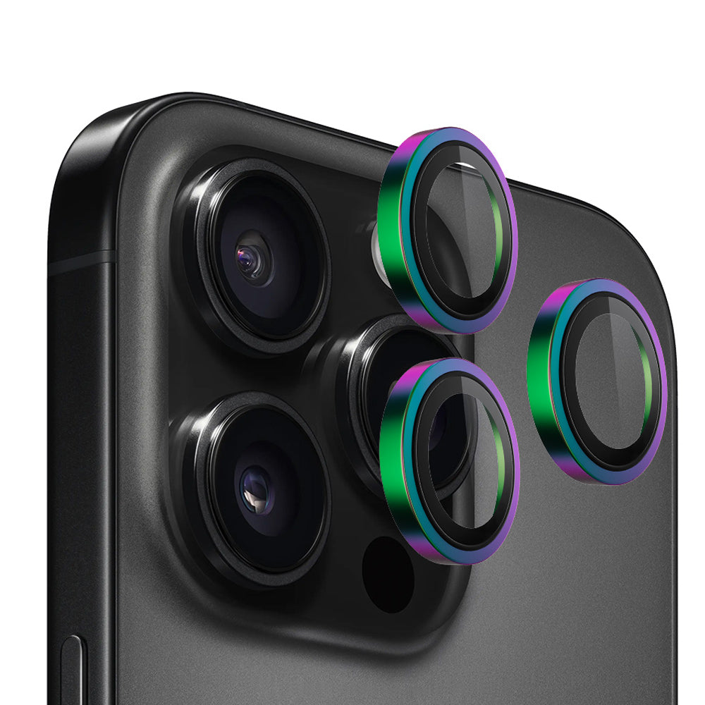 Película protetora para Câmara Traseira Blueo Metal Frame para Apple iPhone 16 Pro Max / 16 Pro, Vidro Temperado, Multicolor