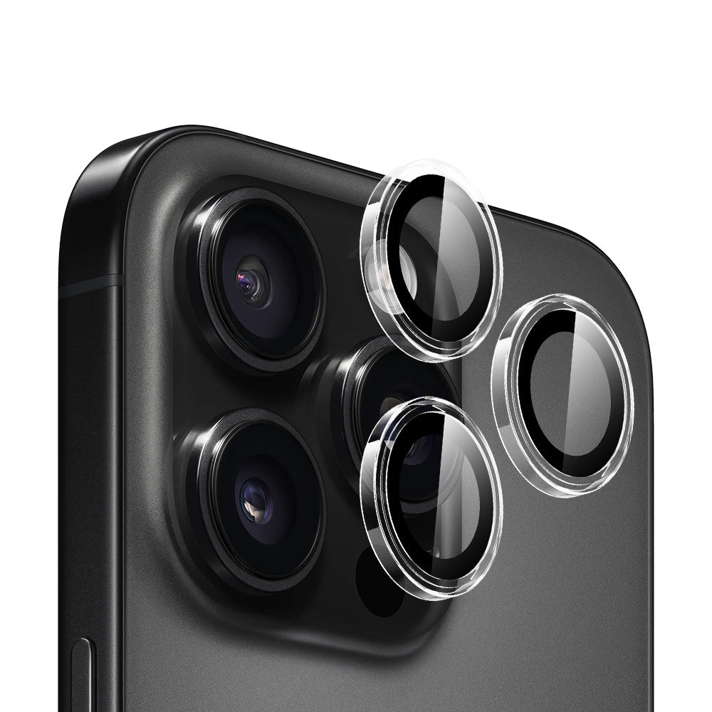 Película protetora para Câmara Traseira Blueo Metal Frame para Apple iPhone 16 Pro Max / 16 Pro, Vidro Temperado, Transparente