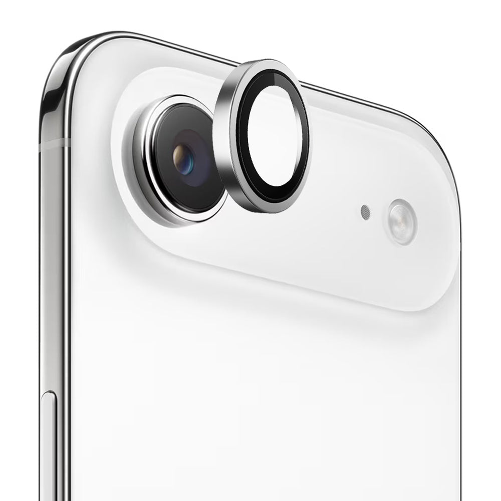 Película Protetora de Câmera Traseira Blueo Metal Frame para Apple iPhone 17 Air, Vidro Temperado, Prateada