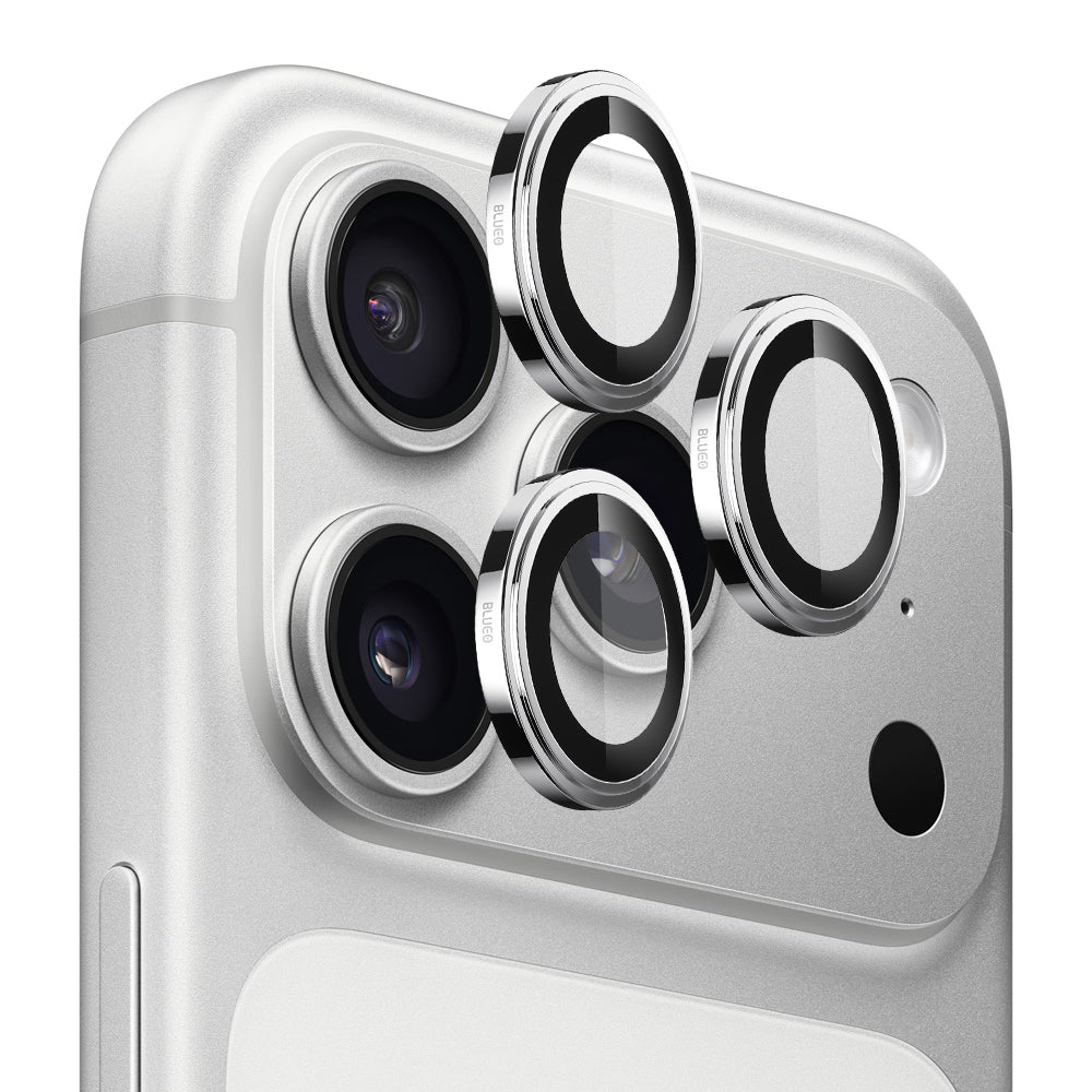 Película de Proteção para Câmera Traseira Blueo Sapphire Crystal para Apple iPhone 17 Pro Max / 17 Pro, Vidro Temperado, Prateada