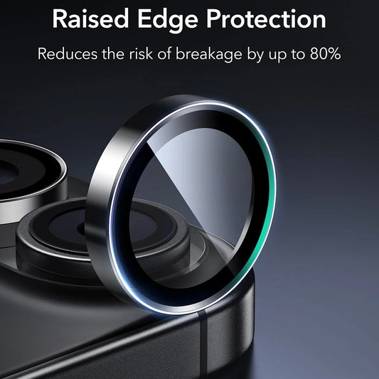 Película Protetora de Câmera Traseira ESR Armorite para Apple iPhone 17 / 16 Plus / 16, Vidro Temperado, Conjunto de 2 Peças, Preta