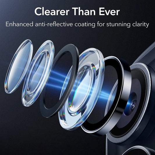 Película Protetora de Câmera Traseira ESR Armorite para Apple iPhone 17 Pro Max / 17 Pro / 16 Pro Max / 16 Pro, Vidro Temperado, Azul