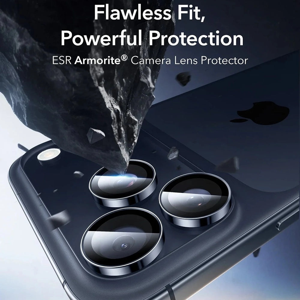 Película Protetora de Câmera Traseira ESR Armorite para Apple iPhone 17 Pro Max / 17 Pro / 16 Pro Max / 16 Pro, Vidro Temperado, Azul