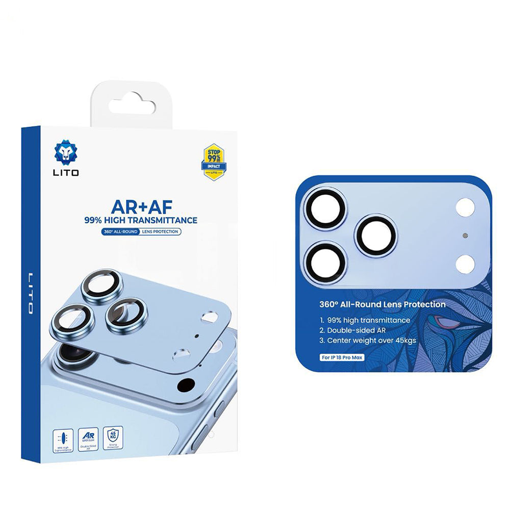Película protetora para Câmara Traseira Lito Crown Halo AR + AF para Apple iPhone 18 Pro, Vidro Temperado, Azul