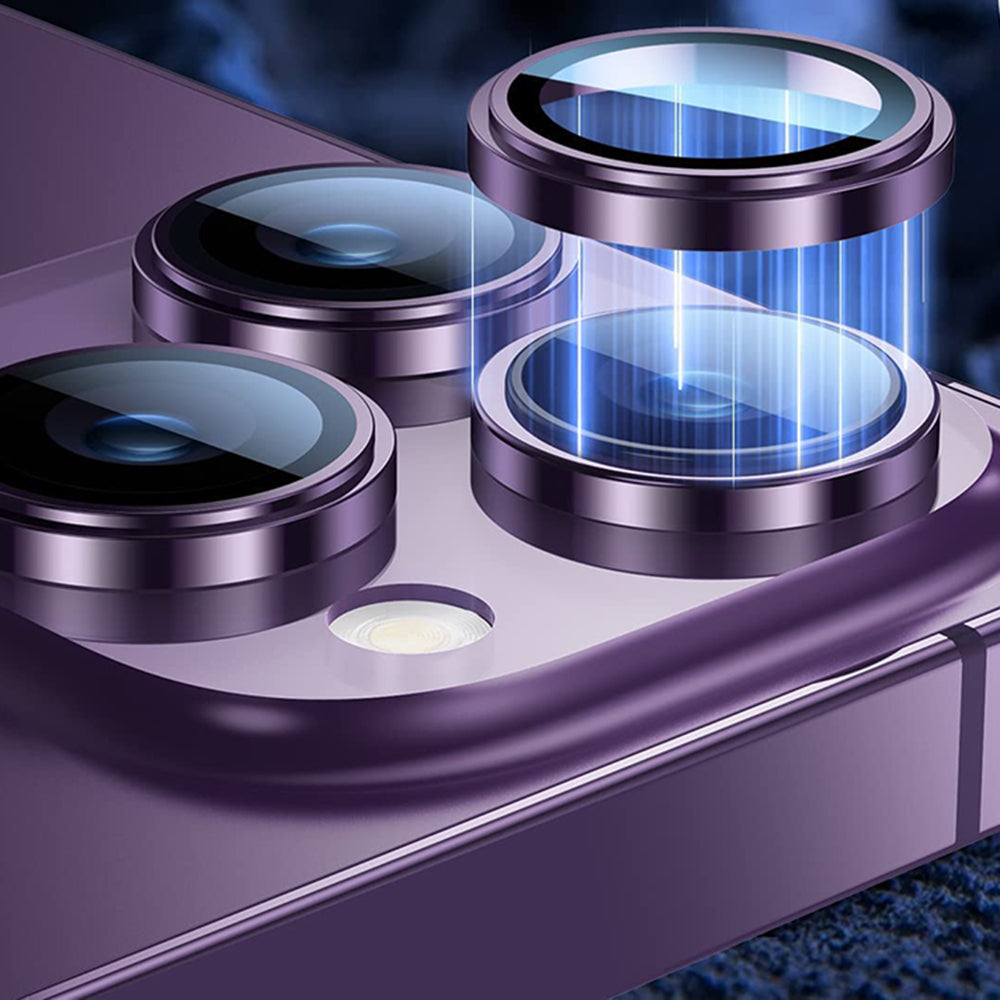 Lito S+ Rear Camera Protective Film for Apple iPhone 14 Pro, Tempered Glass, Purple