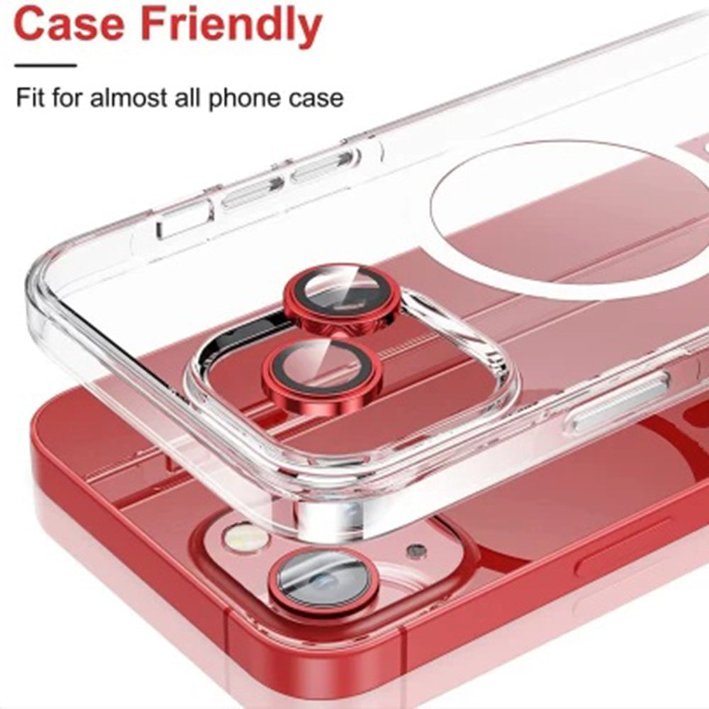 Película protetora para Câmara Traseira Lito S+ para Apple iPhone 14, Vidro Temperado, Vermelha