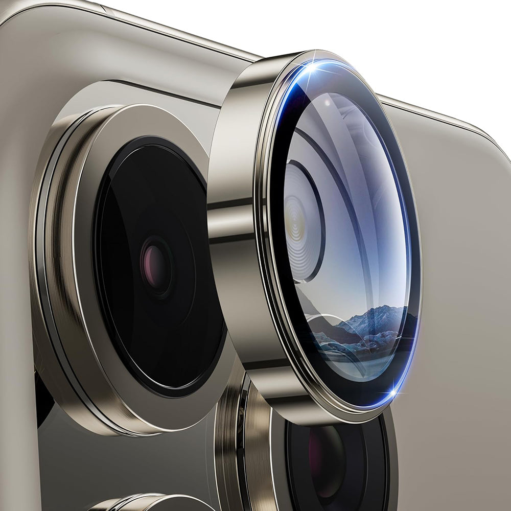 Película protetora para Câmara Traseira Lito S+ para Apple iPhone 16 Pro Max / 16 Pro, Vidro Temperado, Cinzento Metálico