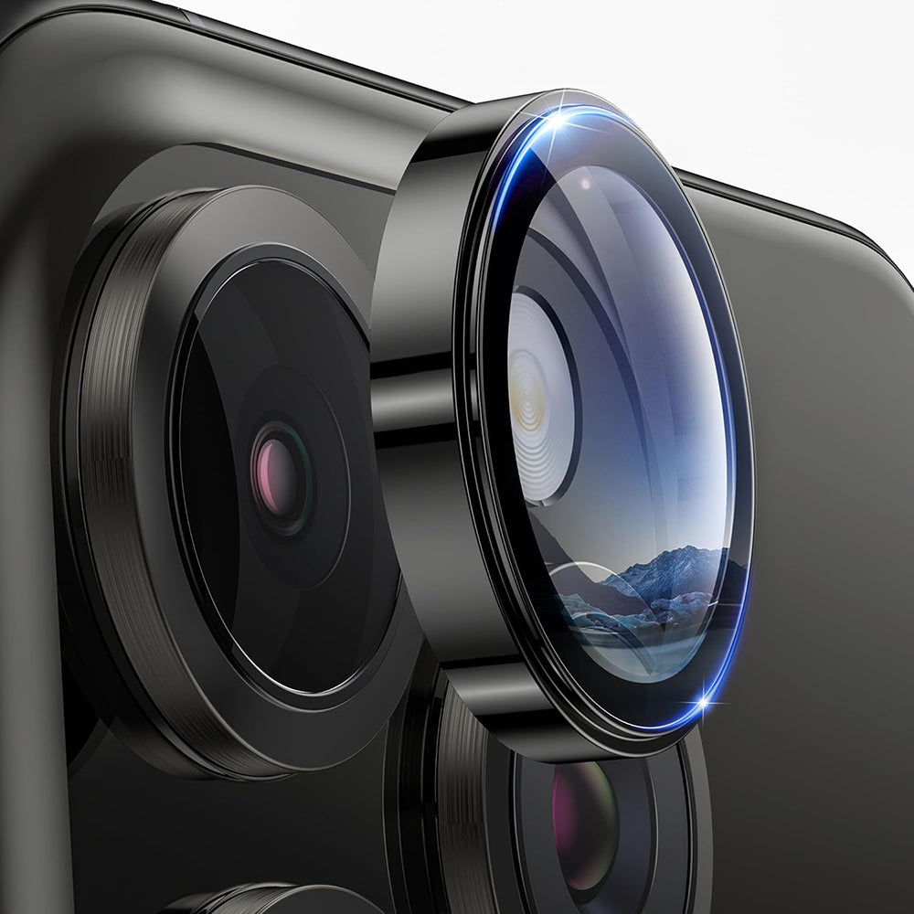 Película protetora para Câmara Traseira Lito S+ para Apple iPhone 16 Pro Max / 16 Pro, Vidro Temperado, Preto