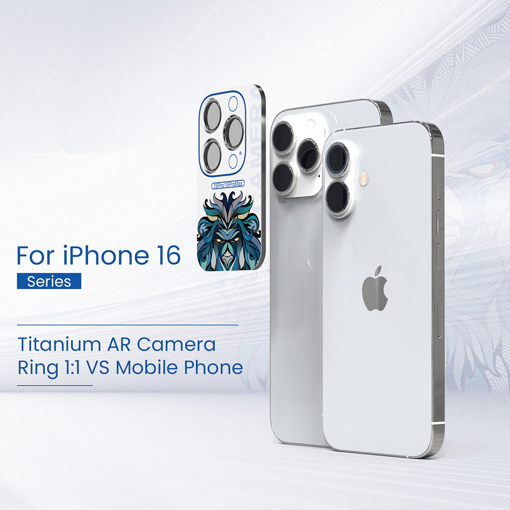 Película protetora para Câmara Traseira Lito S+ para Apple iPhone 16 Pro Max / 16 Pro, Vidro Temperado, Preto