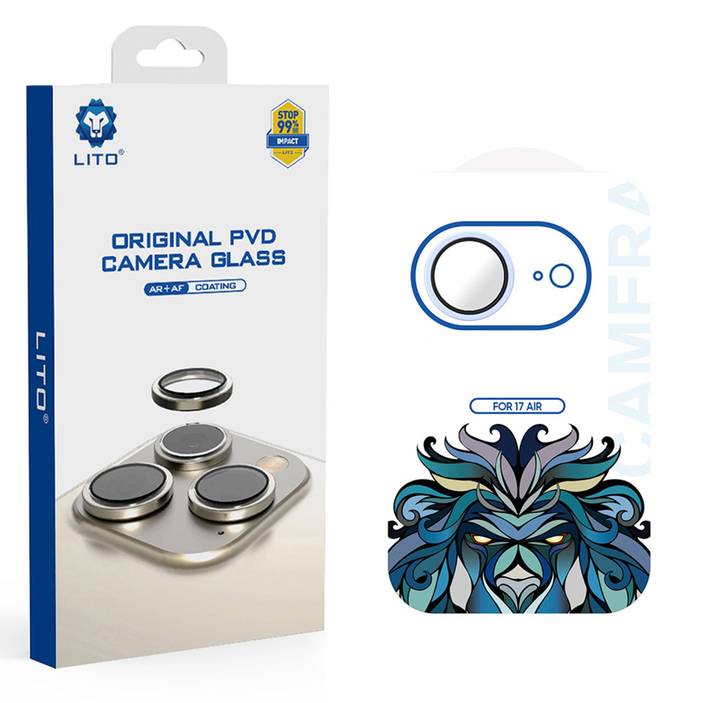 Película Protetora de Câmera Traseira Lito Titanium AR para Apple iPhone 17 Air, Vidro Temperado, Azul