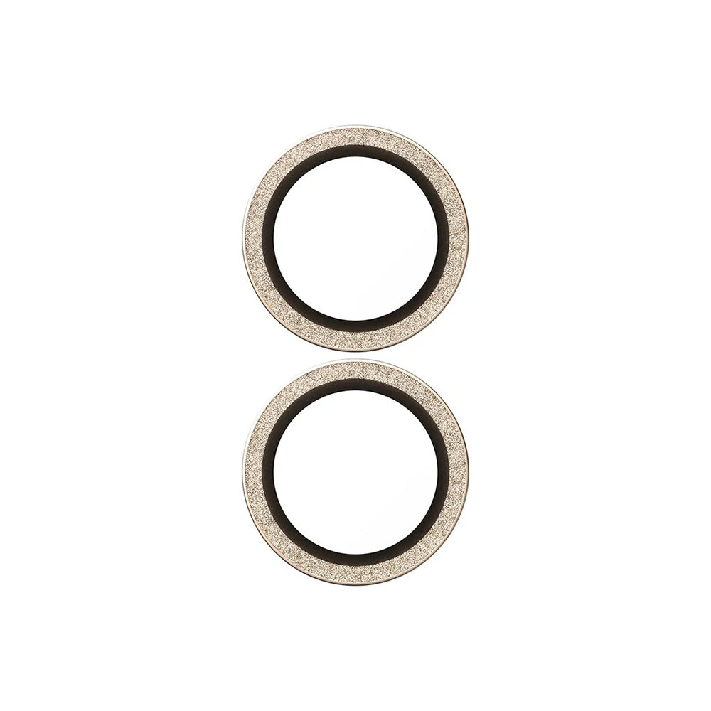 Película Protetora de Câmera Traseira PanzerGlass Hoops Glitter para Apple iPhone 17 / 16 Plus / 16, Vidro Temperado, Dourada