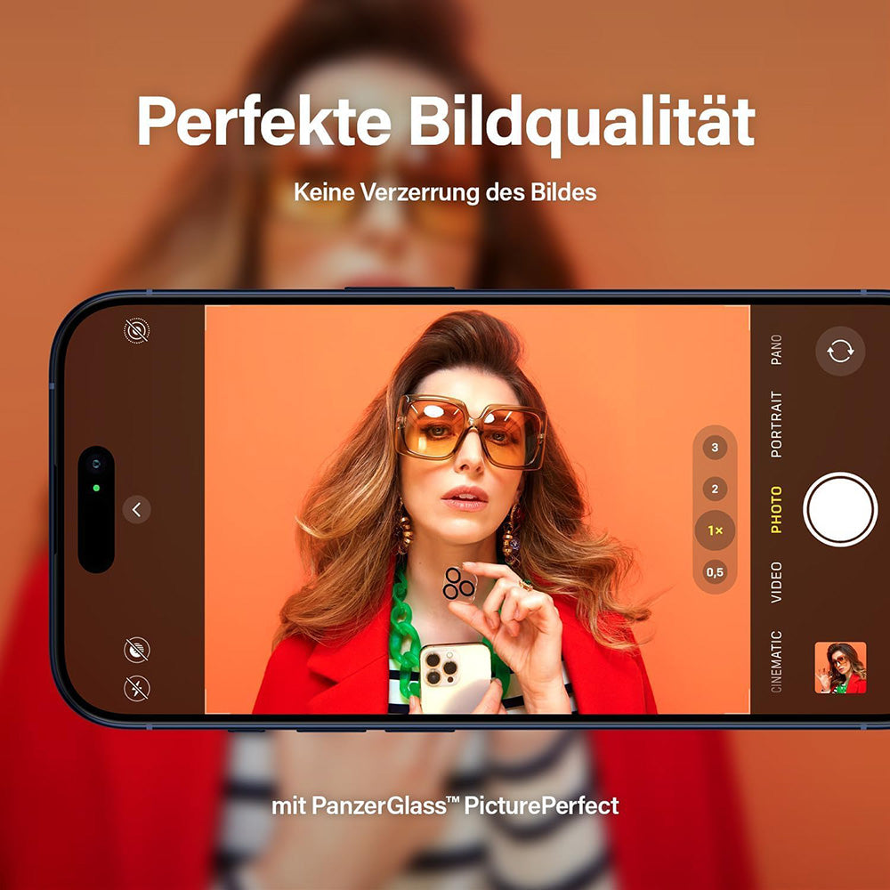Película de Proteção para Câmera Traseira PanzerGlass PicturePerfect para Apple iPhone 16 Pro Max / 16 Pro, Vidro Temperado, Transparente