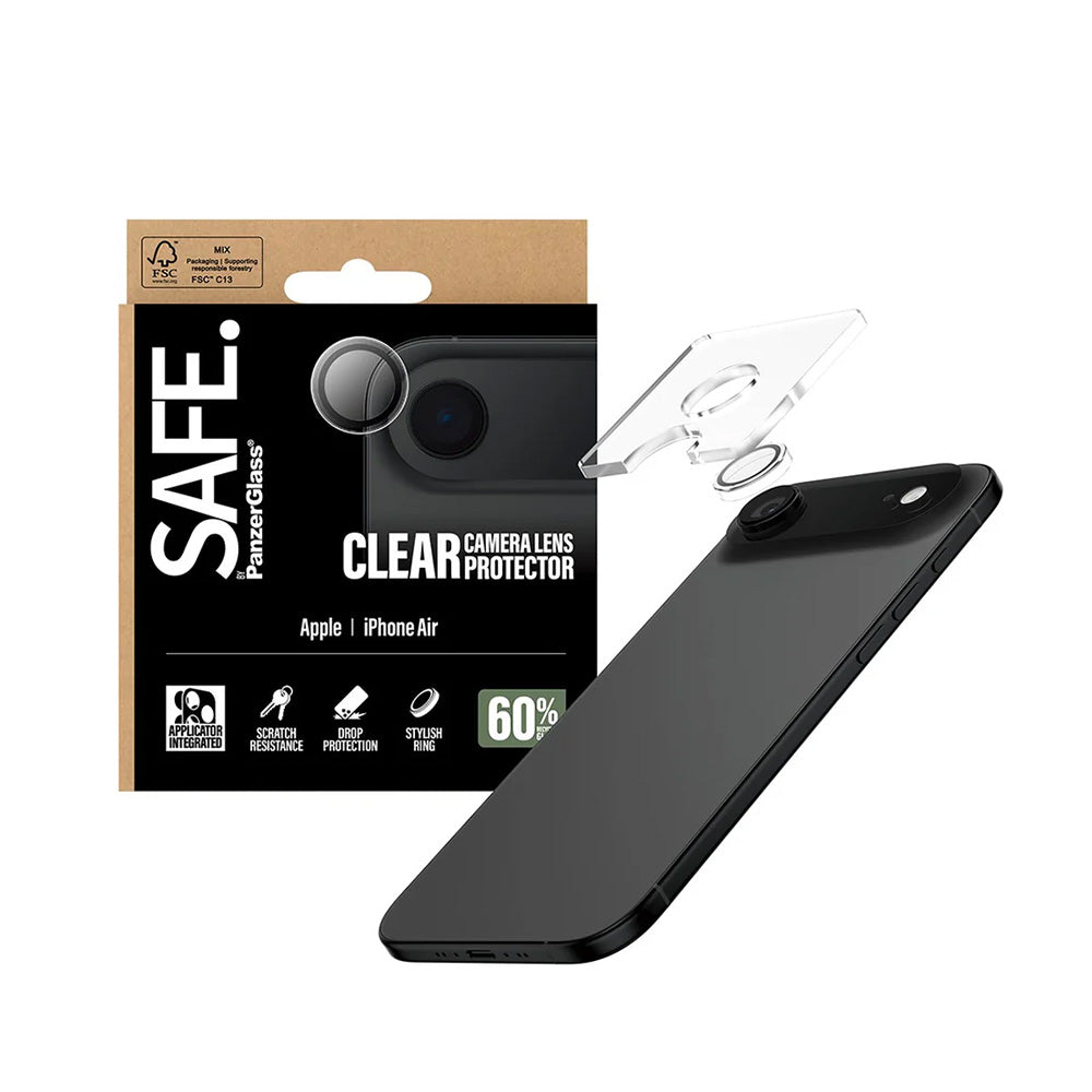 Película Protetora para Câmera Traseira PanzerGlass Safe. para Apple iPhone 17 Air, Vidro Temperado, Transparente.