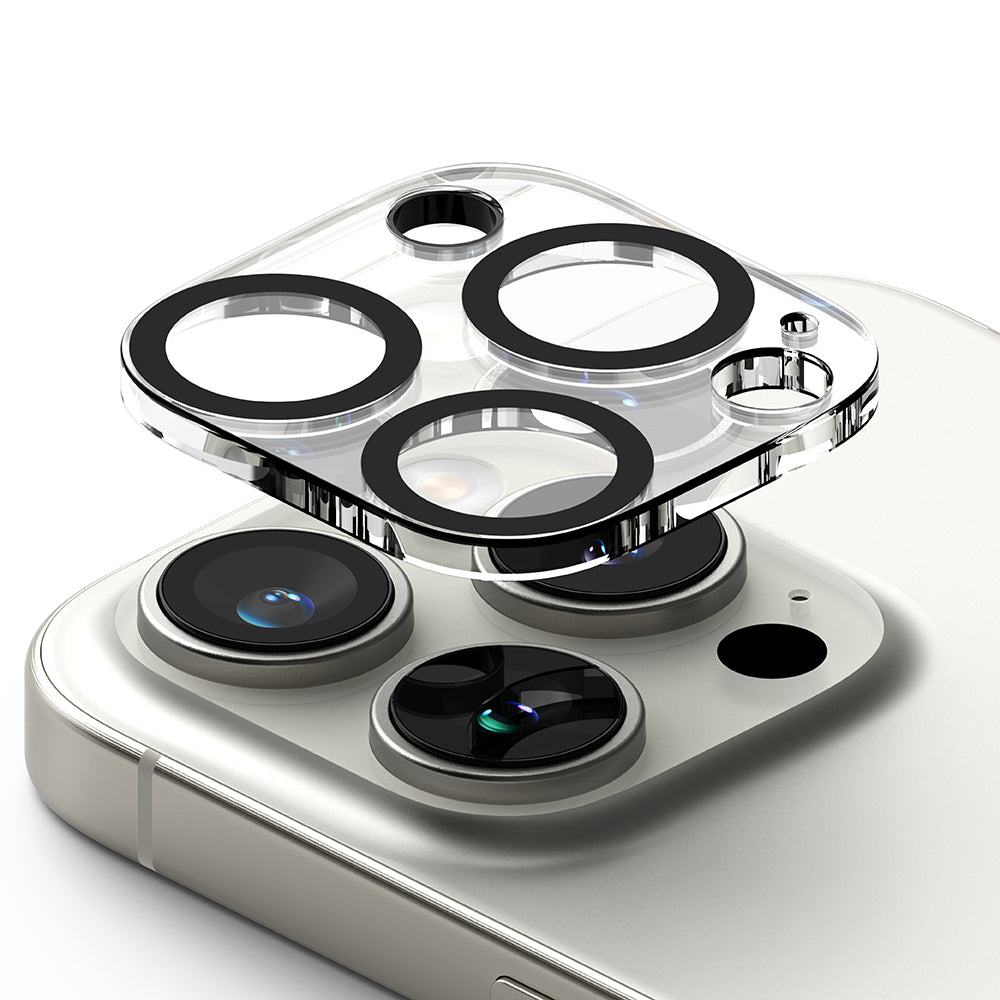 Película Protetora de Câmera Traseira Ringke para Apple iPhone 16 Pro Max / 16 Pro, Vidro Temperado, Conjunto de 2 peças, Transparente