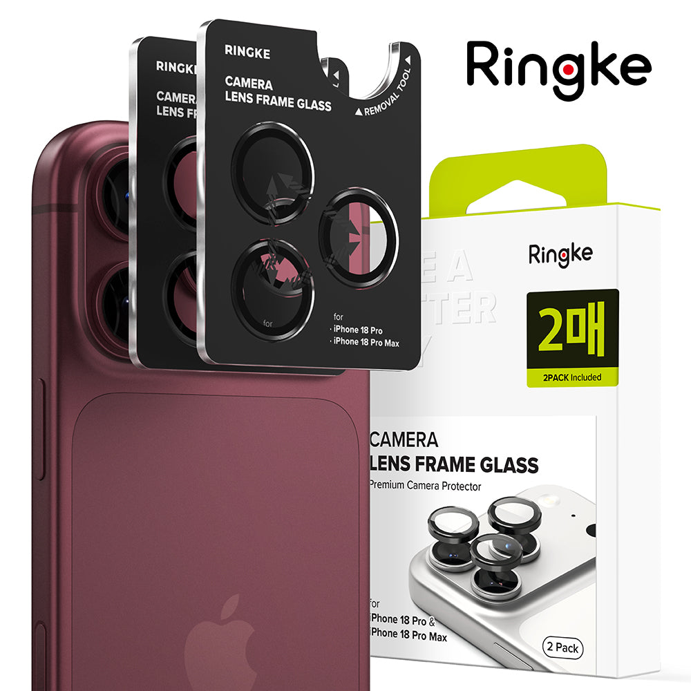 Película protetora para Câmara Traseira Ringke para Apple iPhone 18 Pro / 18 Pro Max, Vidro Temperado, Conjunto de 2 peças, Transparente
