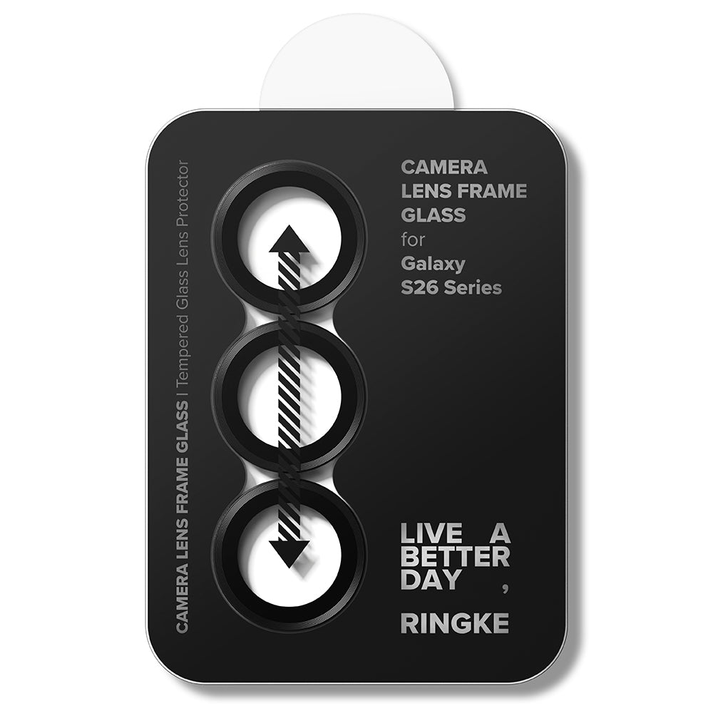 Ringke Rear Camera Protection Film for Samsung Galaxy S26 Plus S947 / S26, Tempered Glass, Set of 2 pieces, Black