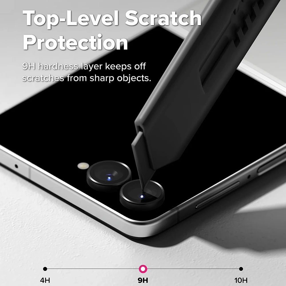 Película protetora para Câmara Traseira Ringke para Samsung Galaxy Z Flip8 F776, Vidro Temperado, Conjunto de 2 peças, Preto