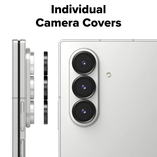 Película Protetora Ringke para Câmara Traseira do Samsung Galaxy Z Fold7 F966, Vidro Temperado, Conjunto de 2 Peças, Preta