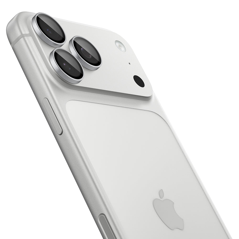 Película protetora para Câmara Traseira Spigen GlastR EZ FIT Optik Pro para Apple iPhone 18 Pro / 18 Pro Max, Vidro Temperado, Conjunto de 2 peças, Prateado