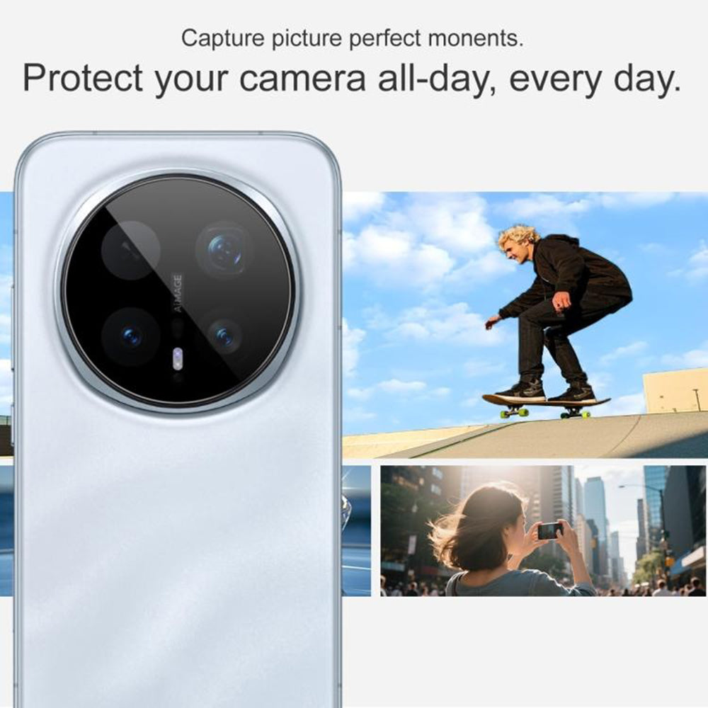 Película de Proteção para Câmera Traseira Techsuit para Honor Magic8 Pro, Vidro Temperado, Preta
