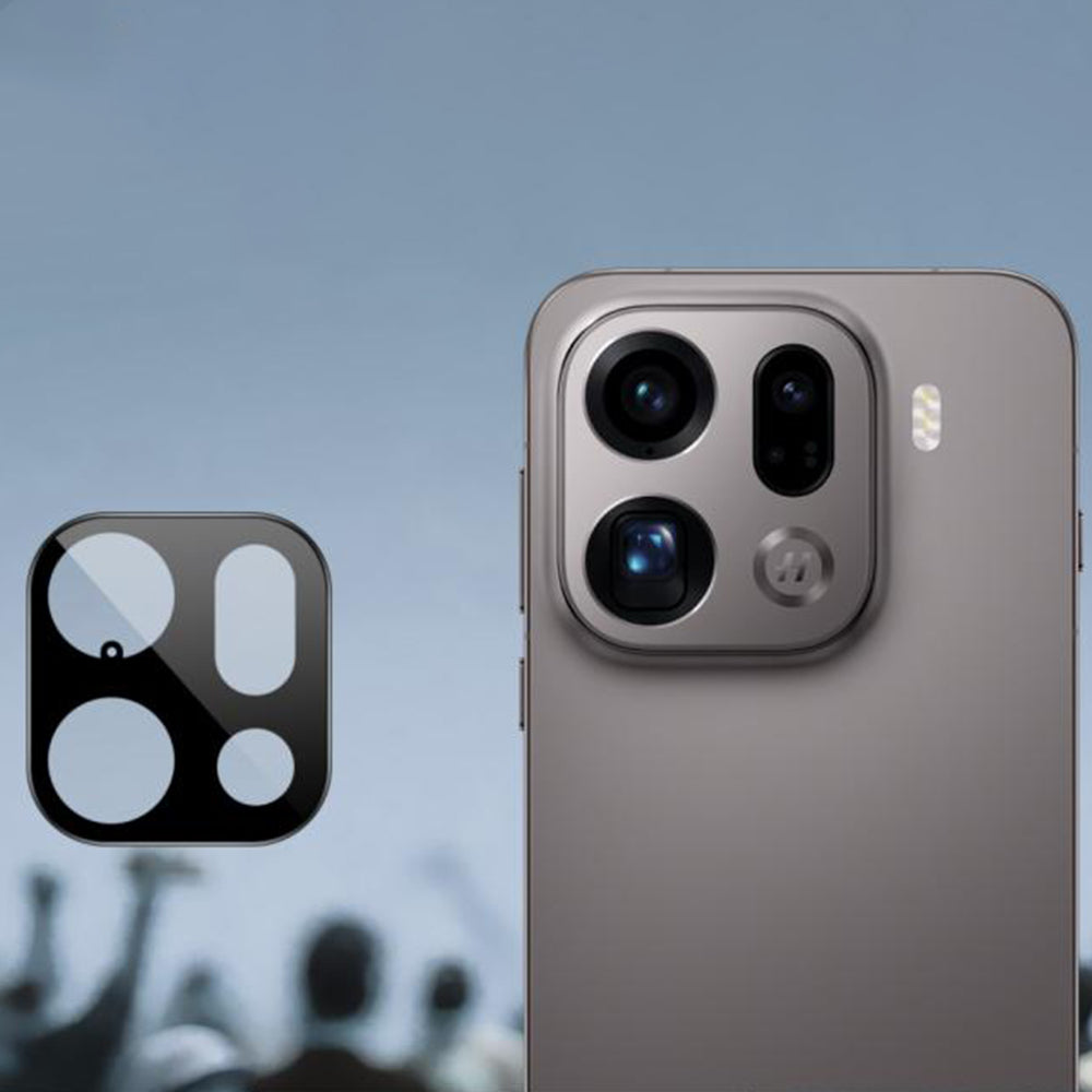 Película de Proteção para Câmera Traseira Techsuit para Oppo Find X9 Pro, Vidro Temperado, Preta