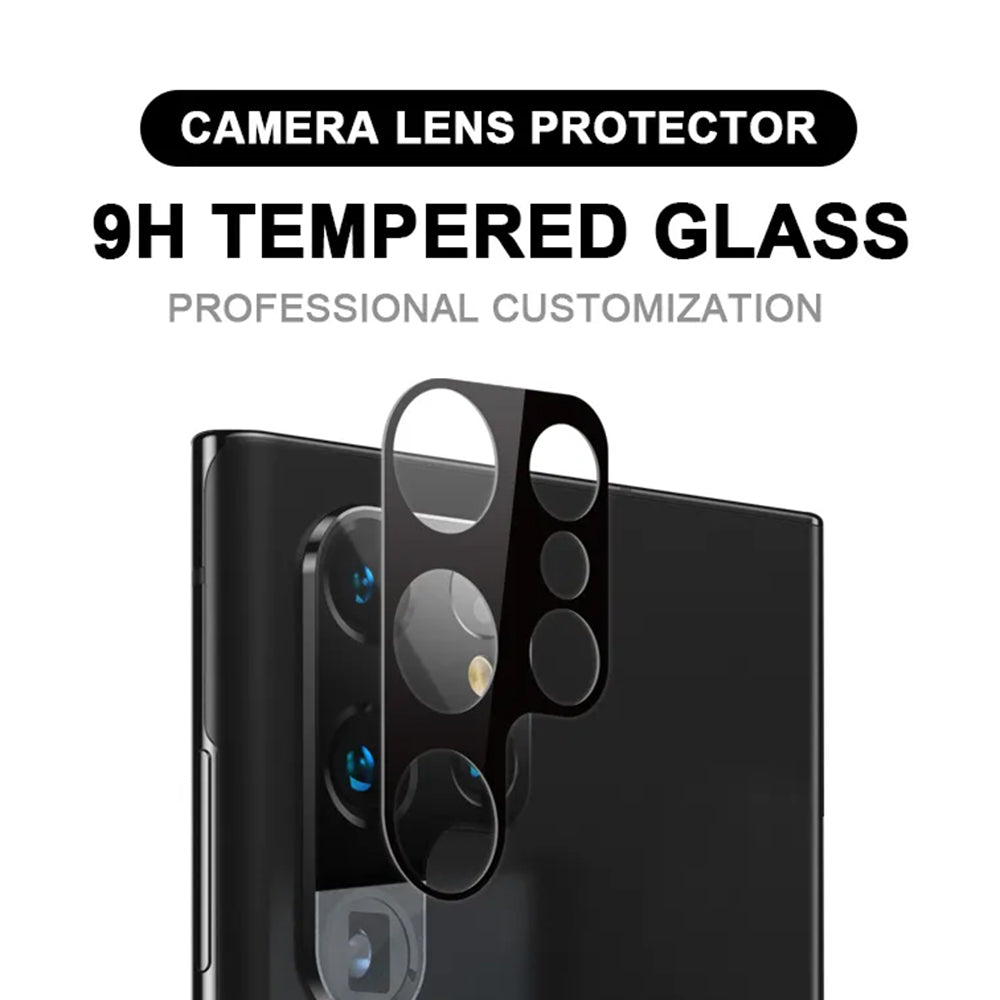 Película protetora para Câmara Traseira Techsuit para Samsung Galaxy S23 Ultra S918, Vidro Temperado, Preto