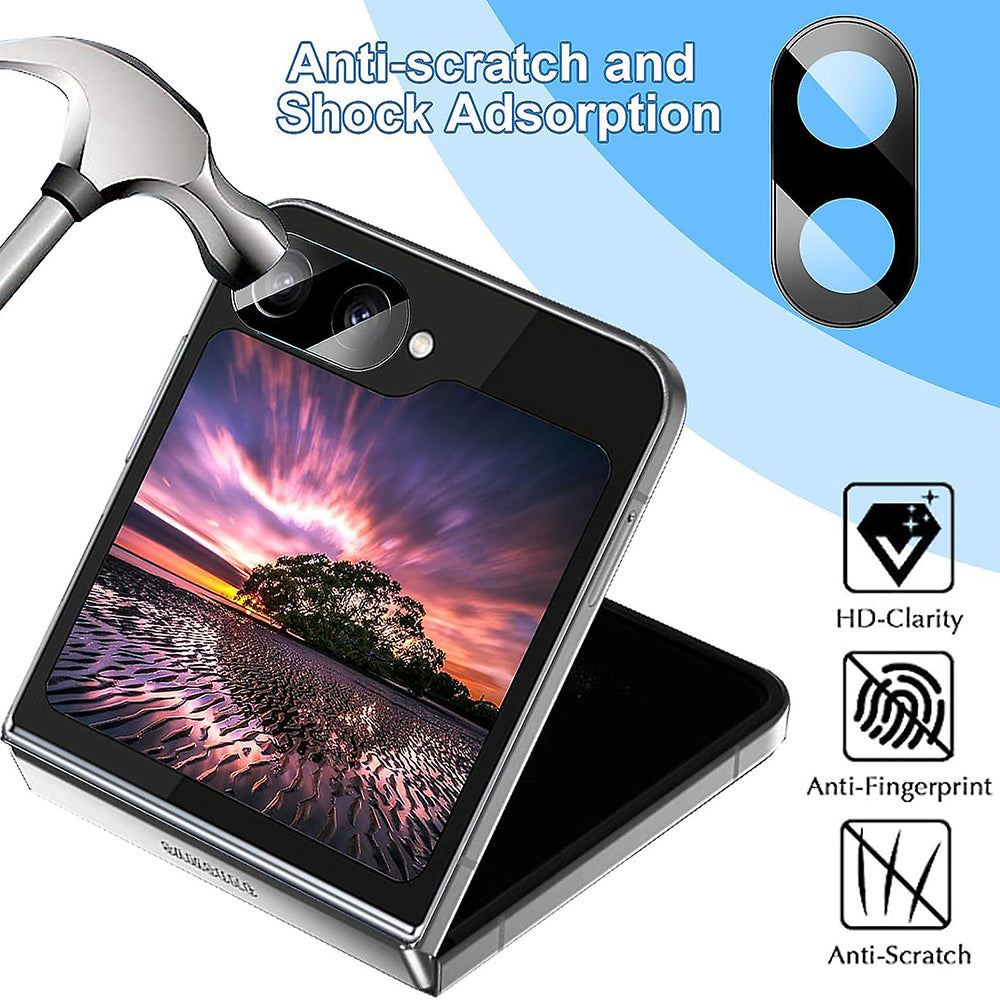 Película protetora para Câmara Traseira Techsuit para Samsung Galaxy Z Flip6 F741, Vidro Temperado, Preto