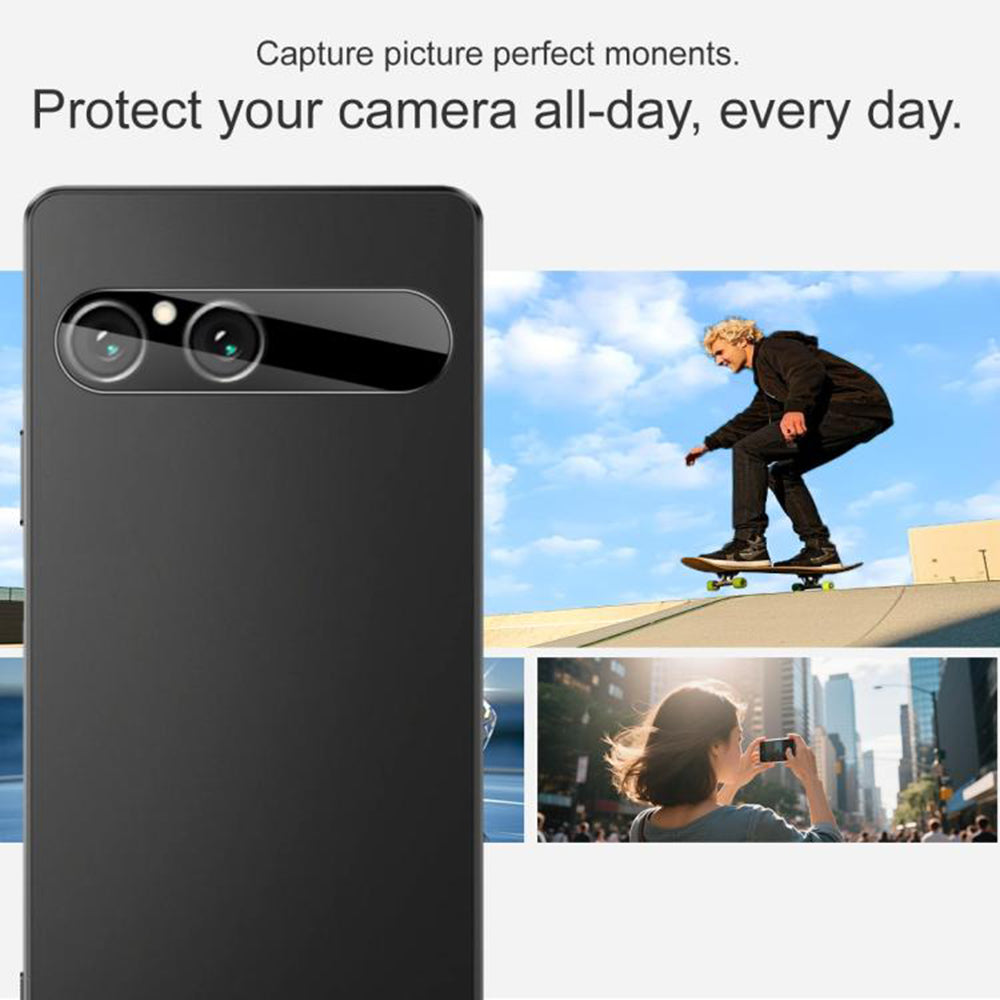 Techsuit Rear Camera Protective Film for Sony Xperia 10 VII, Tempered Glass, Black