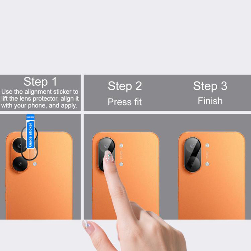 Película Protetora Techsuit para Câmara Traseira para Xiaomi Poco X8 Pro Max, Vidro Temperado, Preta