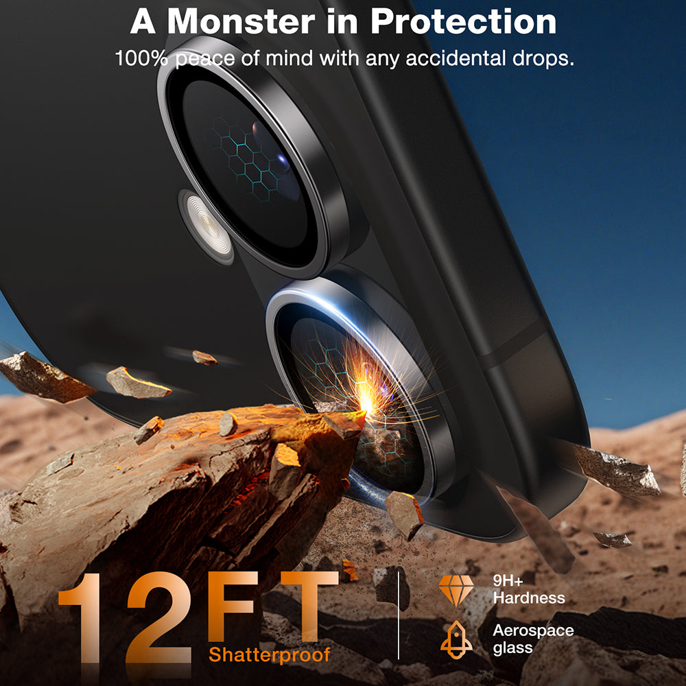 Película Protetora de Câmera Traseira Torras Lensguard para Apple iPhone 16 Plus / 16, Vidro Temperado, Preta
