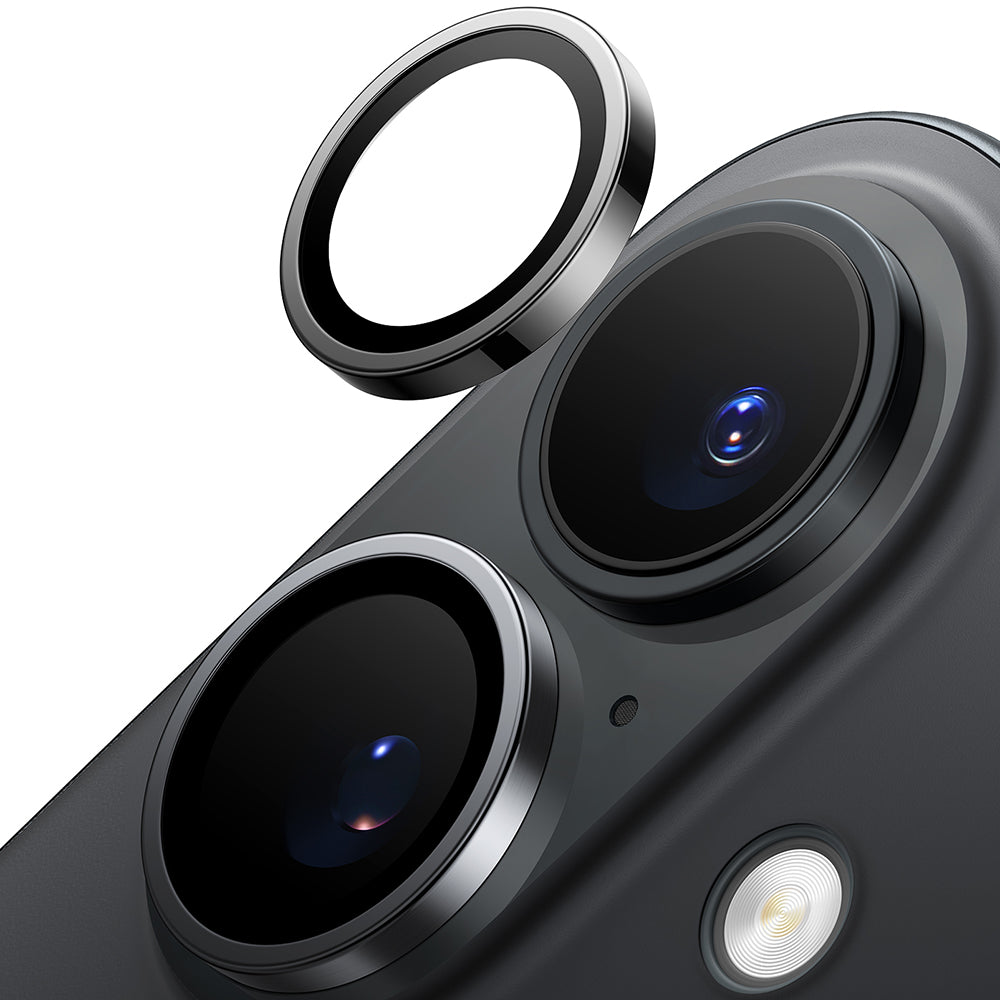 Película Protetora de Câmera Traseira Torras Lensguard para Apple iPhone 16 Plus / 16, Vidro Temperado, Preta