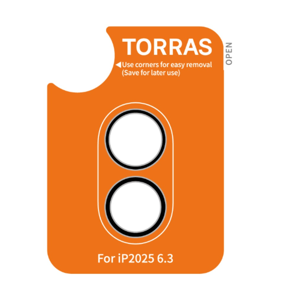 Película Protetora de Câmera Traseira Torras Lensguard para Apple iPhone 17, Vidro Temperado, Preta