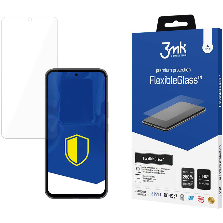Película Protetora de Ecrã 3MK FlexibleGlass para Samsung Galaxy A54 A546, Vidro Flexível, Colagem Total