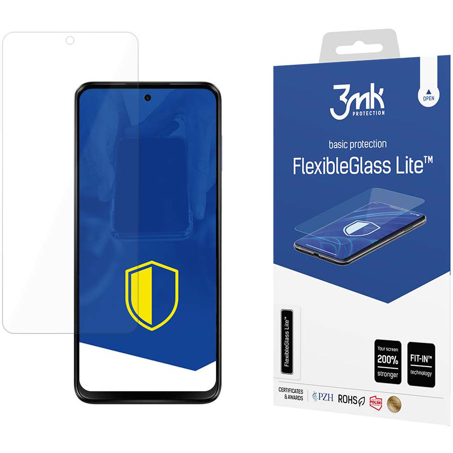Protetor de ecrã 3MK FlexibleGlass Lite para Motorola Moto G13 / G23, vidro flexível, cola total